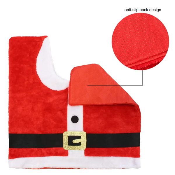 5Pcs Christmas Santa Theme Bathroom Decoration Set 6 5Pcs Christmas Santa Theme Bathroom Decoration Set - Image 4