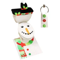 5pcs Snowman Bathroom Decor Set