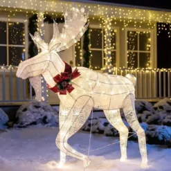 Christmas Cotton Moose LED Yard Light 5ft