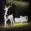 3D Fabric LED Lighted Reindeer With Sleigh Decorations 5ft 1 3D Fabric LED Lighted Reindeer With Sleigh Decorations 5ft -Christmas Decorations 5ft Fabric Reindeer with Sleigh Christmas Yard Lights 1 1 600x614 1