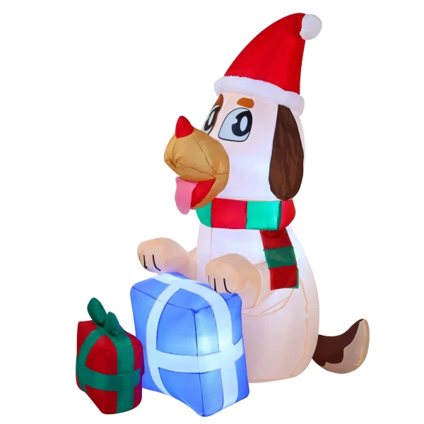 5ft Tall LED Puppy Inflatable With Gifts Decoration 4 5ft Tall LED Puppy Inflatable With Gifts Decoration - Image 2