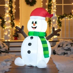 5ft LED Light Up Big Snowman Blow Up 11 5ft LED Light Up Big Snowman Blow Up -Christmas Decorations 5ft LED Light up Big Snowman Blow up 6 600x600 1