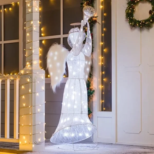 Christmas Cotton Angel LED Hard Light 5ft 5 Christmas Cotton Angel LED Hard Light 5ft - Image 4