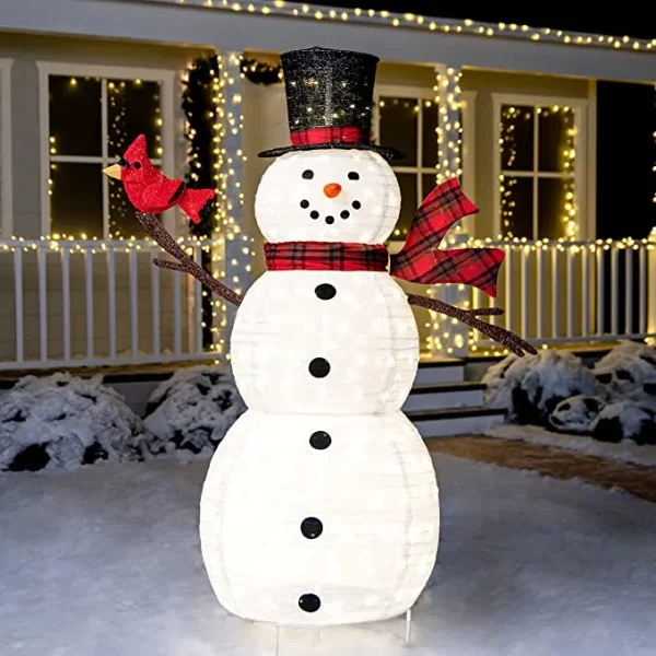 6ft 240 LED Collapsible Snowman Yard Light 3 6ft 240 LED Collapsible Snowman Yard Light