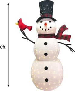 6ft 240 LED Collapsible Snowman Yard Light 13 6ft 240 LED Collapsible Snowman Yard Light -Christmas Decorations 6 FT Collapsible Snowman LED Yard Light 7 1 600x721 1