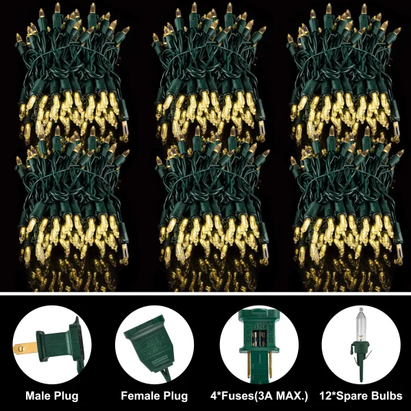 600 LED Cool White Led String Lights Green Wire 5 600 LED Cool White Led String Lights Green Wire - Image 3