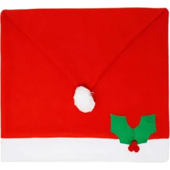 4pcs Santa Hat Chair Covers And 2pcs Handle Covers 13 4pcs Santa Hat Chair Covers And 2pcs Handle Covers -Christmas Decorations 6Pcs Chair Cover Santa Claus Hat with Two Door Handle Covers 4 1