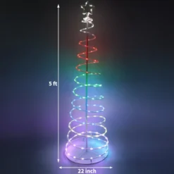6ft 135 LED Smart Animated Lightshow Spiral Christmas Tree 13 6ft 135 LED Smart Animated Lightshow Spiral Christmas Tree -Christmas Decorations 6ft 135 LED Smart Animated Lightshow Spiral Christmas Tree 5 scaled 600x600 1
