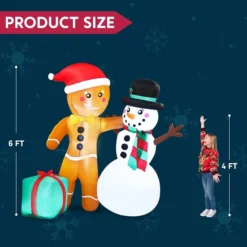 6ft Inflatable LED Gingerbread Man With Snowman 11 6ft Inflatable LED Gingerbread Man With Snowman -Christmas Decorations 6ft Inflatable LED Gingerbread Man with Snowman 5 结果 600x600 1