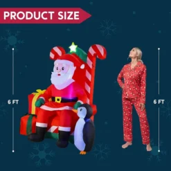 6ft Inflatable LED Santa Claus Decoration 12 6ft Inflatable LED Santa Claus Decoration -Christmas Decorations 6ft Inflatable LED Santa Claus Decoration 5 600x600 1