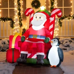 6ft Inflatable LED Santa Claus Decoration 11 6ft Inflatable LED Santa Claus Decoration -Christmas Decorations 6ft Inflatable LED Santa Claus Decoration 8 600x600 1