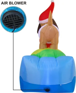 6ft Inflatable LED Inflatable Weiner Dog Snowboarding -Christmas Decorations 6ft Inflatable LED inflatable Weiner Dog Snowboarding 4 result 600x732 1