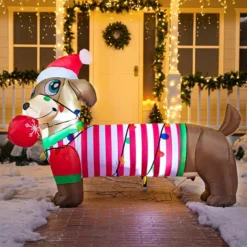 6ft LED Inflatable Christmas Dog Yard Decoration -Christmas Decorations 6ft LED Inflatable Christmas Dog Yard Decoration 7 600x600 1