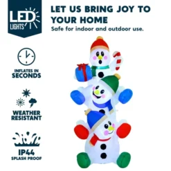 6ft LED Inflatable Snowman Decoration 10 6ft LED Inflatable Snowman Decoration -Christmas Decorations 6ft LED Inflatable Snowman Decoration 4 600x600 1