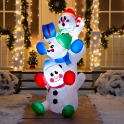 6ft LED Inflatable Snowman Decoration 11 6ft LED Inflatable Snowman Decoration -Christmas Decorations 6ft LED Inflatable Snowman Decoration 6 600x600 1