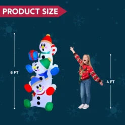 6ft LED Inflatable Snowman Decoration 12 6ft LED Inflatable Snowman Decoration -Christmas Decorations 6ft LED Inflatable Snowman Decoration 7 600x600 1