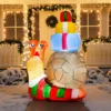 6ft Inflatable LED Snail With A Stack Of Gifts -Christmas Decorations 6ft Large Cute Snail with a Stack of Gifts Inflatable 1 600x600 1