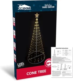 6ft 275 LED Lightshow Cone Christmas Tree 12 6ft 275 LED Lightshow Cone Christmas Tree -Christmas Decorations 6ft Lightshow Cone Christmas Tree 1 600x665 1
