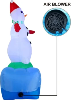 6ft Tall Inflatable Snowman Snowboarding 11 6ft Tall Inflatable Snowman Snowboarding -Christmas Decorations 6ft Snowboarding Snowman with A Penguin Inflatable 4 result 600x838 1