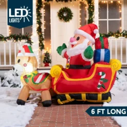 6ft Wide Santa Clause Inflatables Decoration 10 6ft Wide Santa Clause Inflatables Decoration -Christmas Decorations 6ft Wide Santa Clause Inflatables Decoration 5 600x600 1