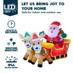 6ft Wide Santa Clause Inflatables Decoration