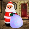 8ft Inflatable LED Santa With Gift Bag -Christmas Decorations 7.9ft Inflatable LED Santa with Gift Bag 6 600x600 1