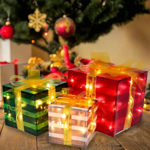 3pcs Decorative PVC Christmas Light Box 3 3pcs Decorative PVC Christmas Light Box
