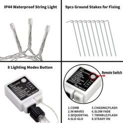 335 LED Warm White Star String Lights 16.4ft 12 335 LED Warm White Star String Lights 16.4ft -Christmas Decorations 81wpMNxYmmL. AC SL1500 1 600x600 1