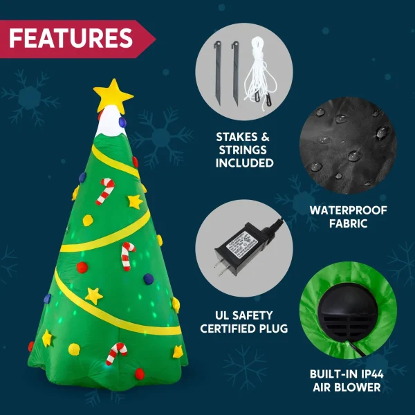 8ft Inflatable Christmas Tree Decorations 7 8ft Inflatable Christmas Tree Decorations - Image 5