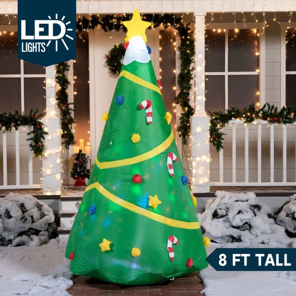 8ft Inflatable Christmas Tree Decorations 4 8ft Inflatable Christmas Tree Decorations - Image 2