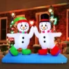 8ft Inflatable LED High Five Snowman Ice Skating 1 8ft Inflatable LED High Five Snowman Ice Skating -Christmas Decorations 8ft Inflatable LED High Five Snowman Ice Skating 6 600x600 1