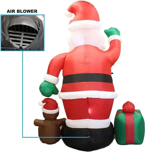 8ft LED Christmas Giant Inflatable Santa Claus 7 8ft LED Christmas Giant Inflatable Santa Claus - Image 5