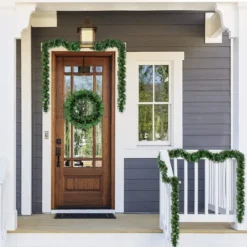 100 Warm White Lights Prelit Christmas Garland 9ft 11 100 Warm White Lights Prelit Christmas Garland 9ft -Christmas Decorations 9 Foot Prelit Christmas Garland with Lights Red Berries 4 result 600x600 1