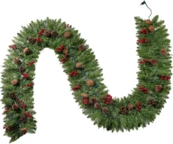 9ft Prelit Garland With 50 Warm White String Lights 10 9ft Prelit Garland With 50 Warm White String Lights -Christmas Decorations 9 Ft Garland Prelit with 50 Warm White String Lights 3 result 600x498 1