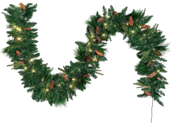 50 Lights Carolina Pine Artificial Garland 9ft 4 50 Lights Carolina Pine Artificial Garland 9ft - Image 2