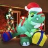 6ft LED Christmas Dinosaur Inflatable With A Gift 1 6ft LED Christmas Dinosaur Inflatable With A Gift -Christmas Decorations 91QACNRqHkL. AC SL1500 600x600 1