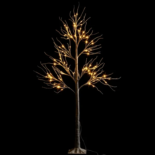 96 LED White Birch Tree Decoration With Lights 6ft 3 96 LED White Birch Tree Decoration With Lights 6ft - Image 2
