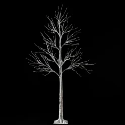96 LED White Birch Tree Decoration With Lights 6ft