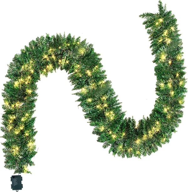 Christmas Garland Pre Lit 9ft 4 Christmas Garland Pre Lit 9ft - Image 2