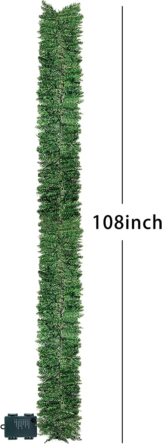 Christmas Garland Pre Lit 9ft 5 Christmas Garland Pre Lit 9ft - Image 3