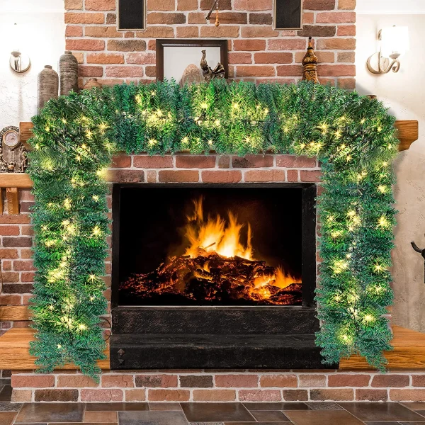 Christmas Garland Pre Lit 9ft 8 Christmas Garland Pre Lit 9ft - Image 6