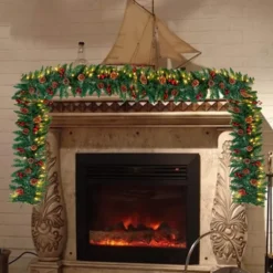 100 LED Prelit Artificial Christmas Garland 9ft 13 100 LED Prelit Artificial Christmas Garland 9ft -Christmas Decorations Artificial Garland with100 LED Lights amp Decorations 9ft 1 result 1024x1024 1 600x600 1