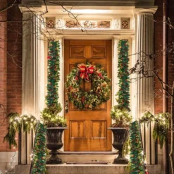 100 LED Prelit Artificial Christmas Garland 9ft 12 100 LED Prelit Artificial Christmas Garland 9ft -Christmas Decorations Artificial Garland with100 LED Lights amp Decorations 9ft 6 result 600x600 1