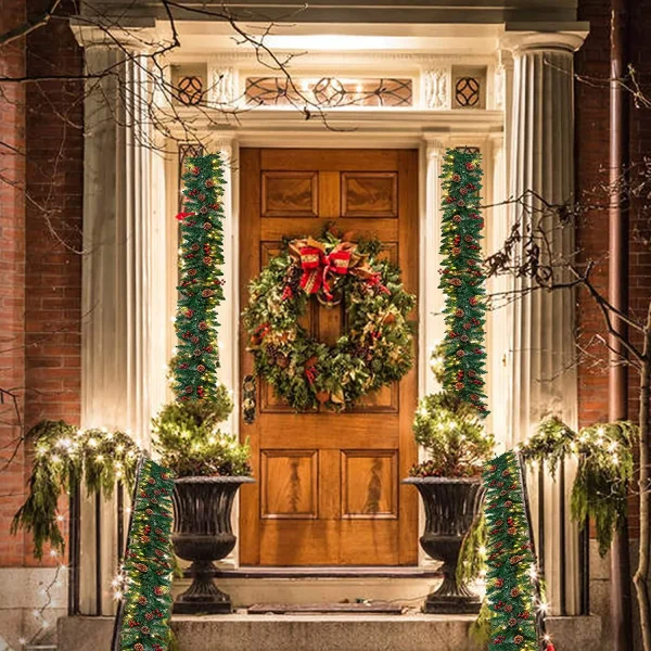 100 LED Prelit Artificial Christmas Garland 9ft 7 100 LED Prelit Artificial Christmas Garland 9ft - Image 5