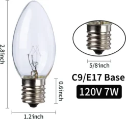 25pcs C9 Christmas Replacement Light Bulb 11 25pcs C9 Christmas Replacement Light Bulb -Christmas Decorations C9 Incandescent Bulb 25 Packs Christmas Replacement Light Bulb 5 result 600x563 1