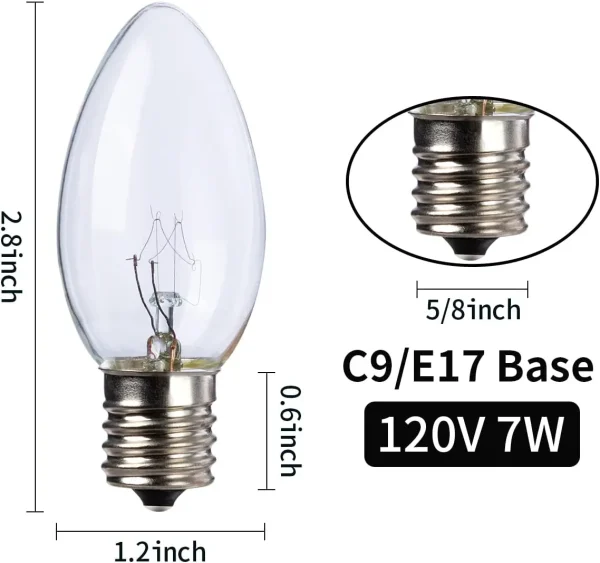 25pcs C9 Christmas Replacement Light Bulb 6 25pcs C9 Christmas Replacement Light Bulb - Image 4