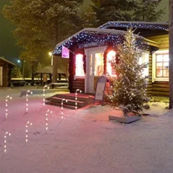 12pcs Christmas Candy Cane Pathway Lights 28in 12 12pcs Christmas Candy Cane Pathway Lights 28in -Christmas Decorations Candy Cane Pathway Markers 28in 2