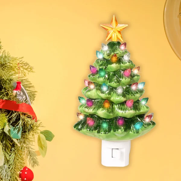 Ceramic Christmas Tree Night Light Decoration 8 Ceramic Christmas Tree Night Light Decoration - Image 6