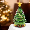 Pre Lit Ceramic Tabletop Christmas Tree 7in 2 Pre Lit Ceramic Tabletop Christmas Tree 7in -Christmas Decorations Ceramic Christmas Tree with Candy Cane 7in 4 600x600 1