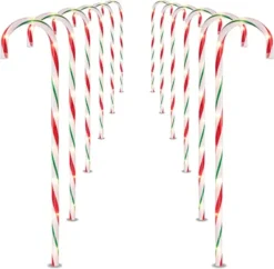 12pcs Thick Red And Green Candy Cane Light Stakes 28in 9 12pcs Thick Red And Green Candy Cane Light Stakes 28in -Christmas Decorations Christmas Candy Cane Pathway Markers Thick Green 28in 2 600x587 1